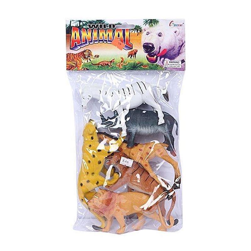 Picture of Plastic Wild Animal Toy Set - Multi Color
