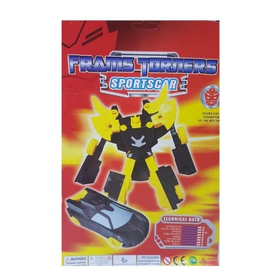 Picture of Plastic Transformer Robot Toy Car - Yellow