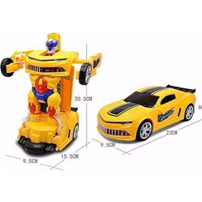 Picture of Plastic Transformer Robot Toy Car - Yellow