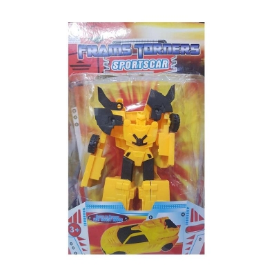 Picture of Plastic Transformer Robot Toy Car - (Yellow)