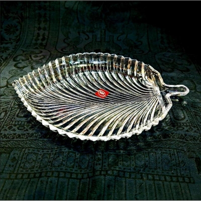 Picture of Plastic Crystal Leaf Shape tray For Decoration And Kitchenware  (Big Size)