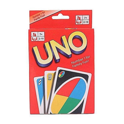 Picture of Paper Uno Card Game For Kids - Multicolor