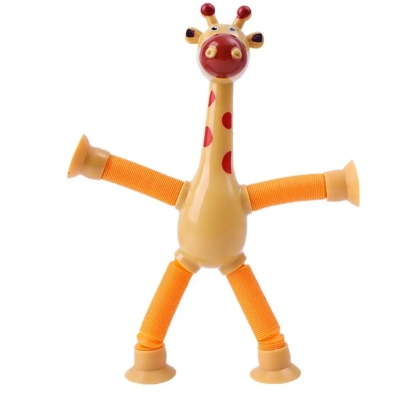 Picture of New Pop Tubes Sensory Suction Cup Plastic Toy Deformable Novelty Telescopic Giraffe Fidget Toys Bellows Stress Relief Sq...