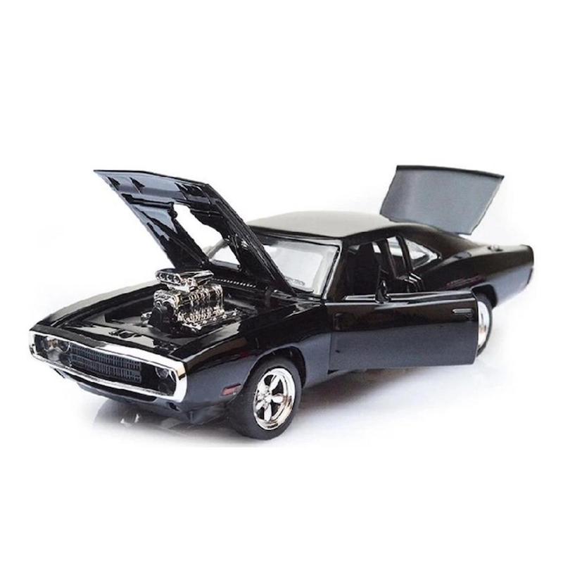 Picture of Miniature Ve Ff8 Db Fast And Furious 8 Dodge Challenger Alloy Toy Car Metal - Black