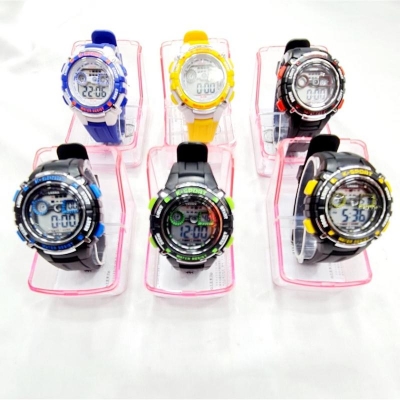 Picture of Kids Fashion LED Backlight alarm Dual Display Boys Shock Resistant Waterproof Digital Watch 1163