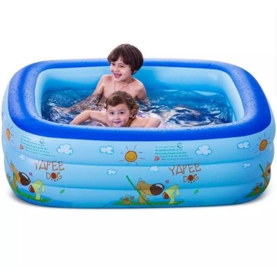 Picture of Kids Baby Children lInflatable Swimming Pool Bath Tub Portable Outdoor Summer Water Fun Play Toy ( 120cm 4.5 Feet /3 Feet)