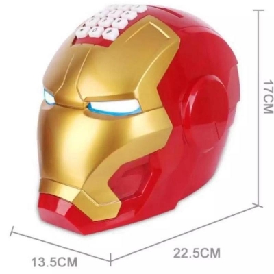 Picture of Iron Man Password Piggy Bank Cash Coin Can Auto Scroll Paper Money Saving Box