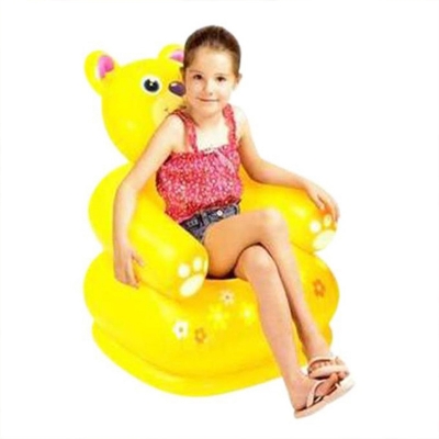 Picture of Inflatable Teddy Bear Chair - Yellow Highly Vital - Cartoon Creative Inflatable Air Sofa Kids Chair-Household Toddlers Children - Toys & Games - Modern and Trendy