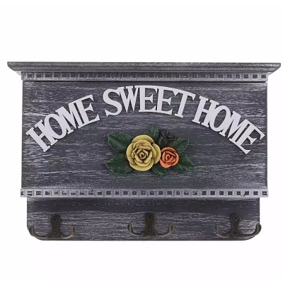 Picture of Home sweet wooden key holder for room decoration