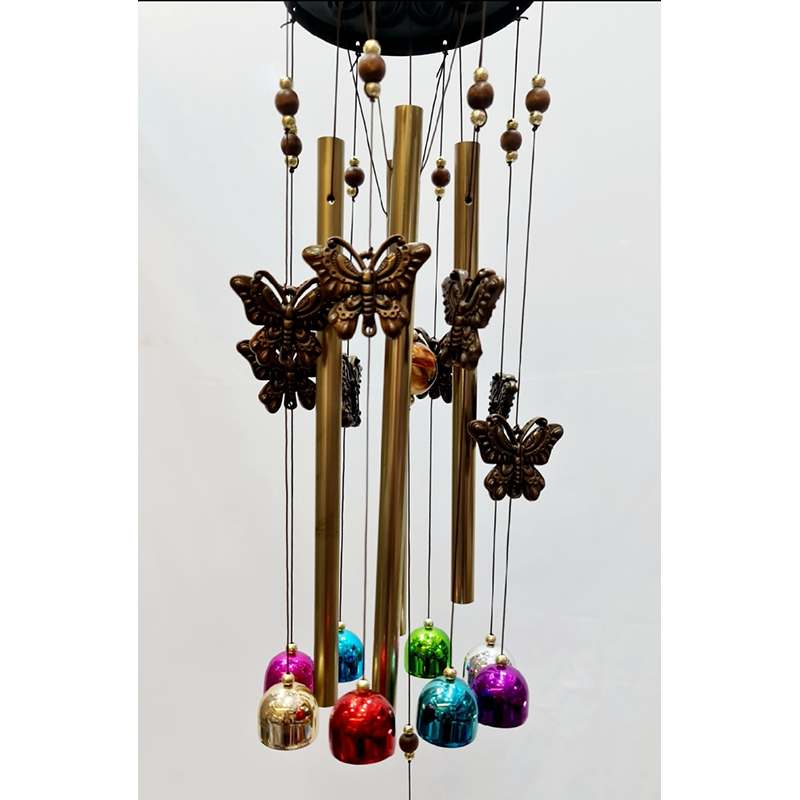 Picture of Home indoor decoration wind bell hanging ornament memorial wind chimes 4 stick big size doorbell gnat metal Outdoor Living Wind Chimes Yard Garden Tubes Bells Copper Home Craft Decor Gifts Layor