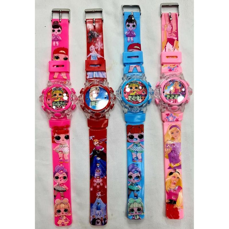 Picture of Digital Watch light music for Baby Pink purple red hello kitty Barbie frozen New Digital And Fashionable Smart Design Baby Watch