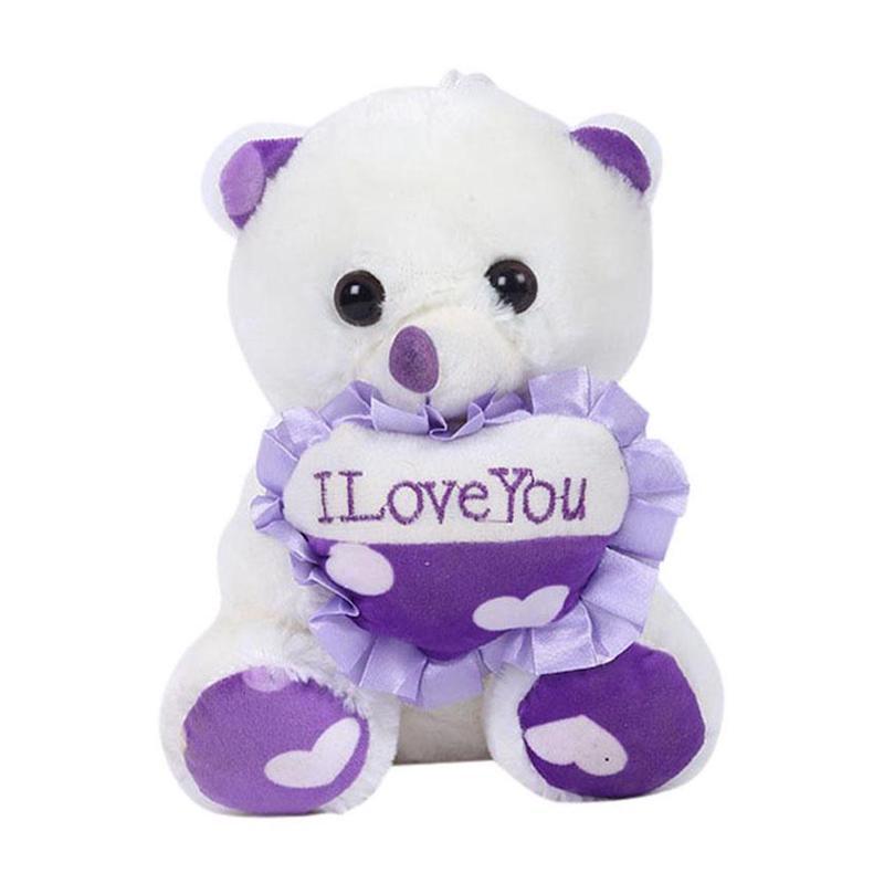 Picture of Cotton I Love You Panda Doll - White And Purple