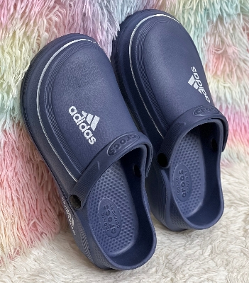 Picture of Mens New Adiform Comfortable Thick Footbed Mule Clogs Slip-on Crocs Shoes Sandals Black