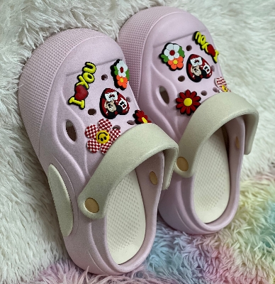 Picture of New Premium EVA Rubber High Heel Crocs With Cute Charms Ultra Comfortable & Durable Cushioned For Girls & Ladies