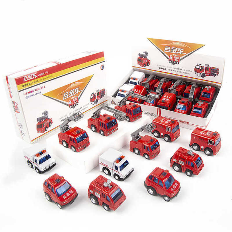 Picture of Children Brain Development Toys Realistic Alloy Fire Rescue Series Toy Car Flea Market