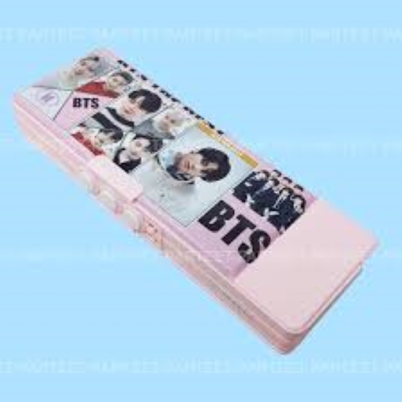 Picture of BTS Pencil Bag box Pencil Case boy and girl BTS Pencil case pencil box Double Sided Pencil Box withstood Sharpener for bts fans kpop lovers 22X8x4cm