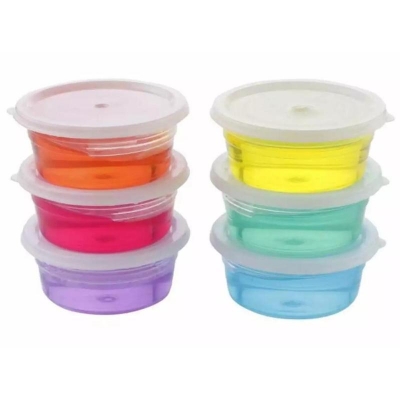Picture of Box of 6 colors Slime glue set Stress Relief slime For Kids Box Of 6 Pcs Gel Clay/Slime Set Bowls Play-Dough For Kids 6 Colors