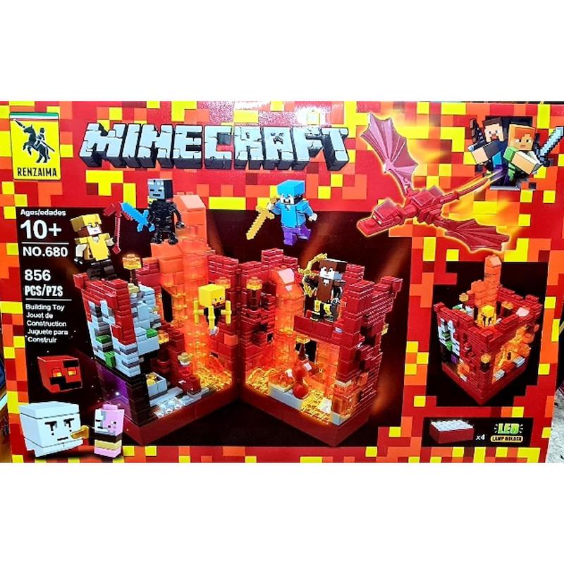 Picture of big Lego City Minecraft for kids fun building toy joining the constrction with big minecraft city
