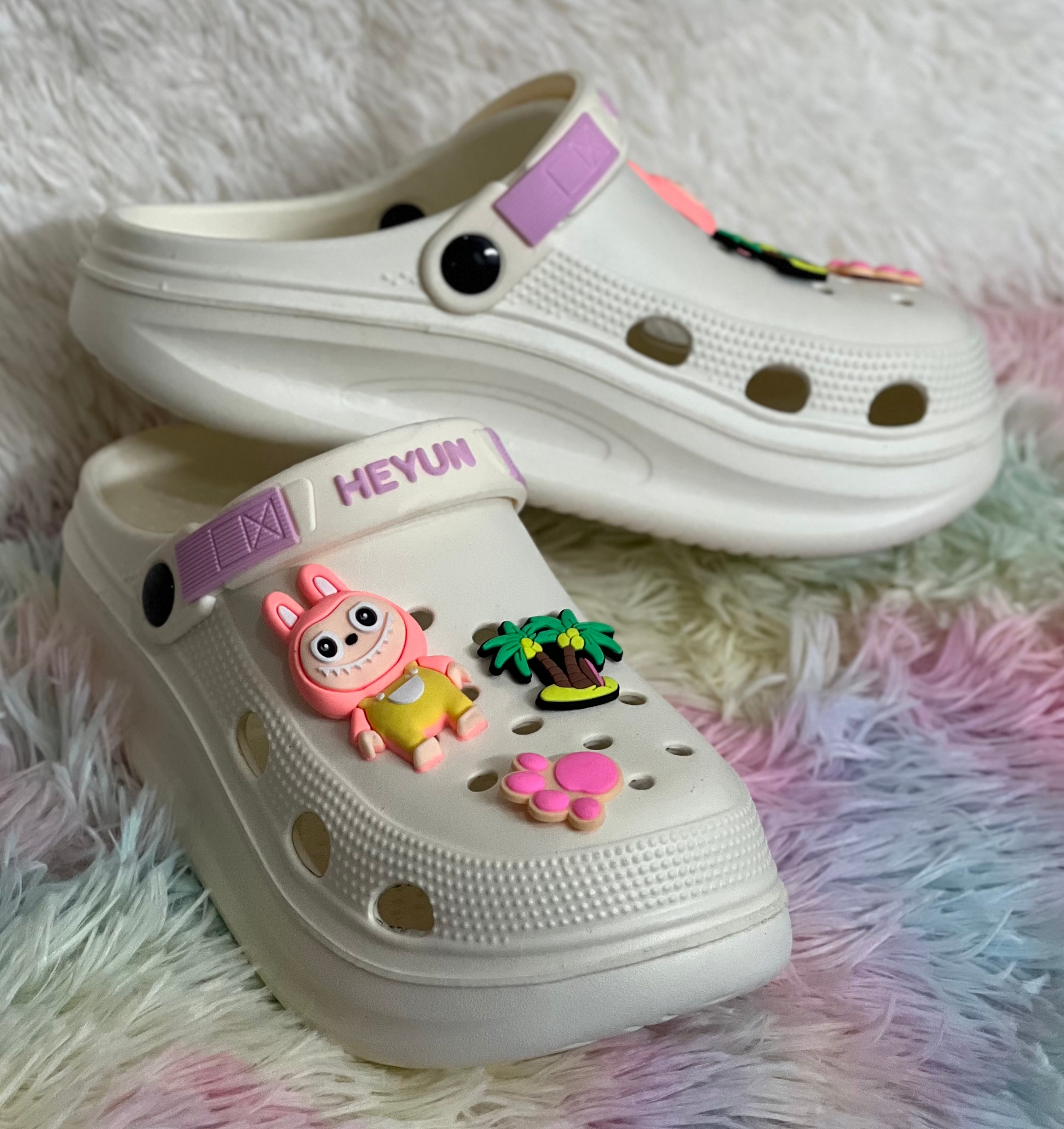 Picture of New Premium EVA Thick-Sole Comfort Lightweight Soft Cushion Slip-On Shoes Clogs Sandals with Cute Decorative Charms