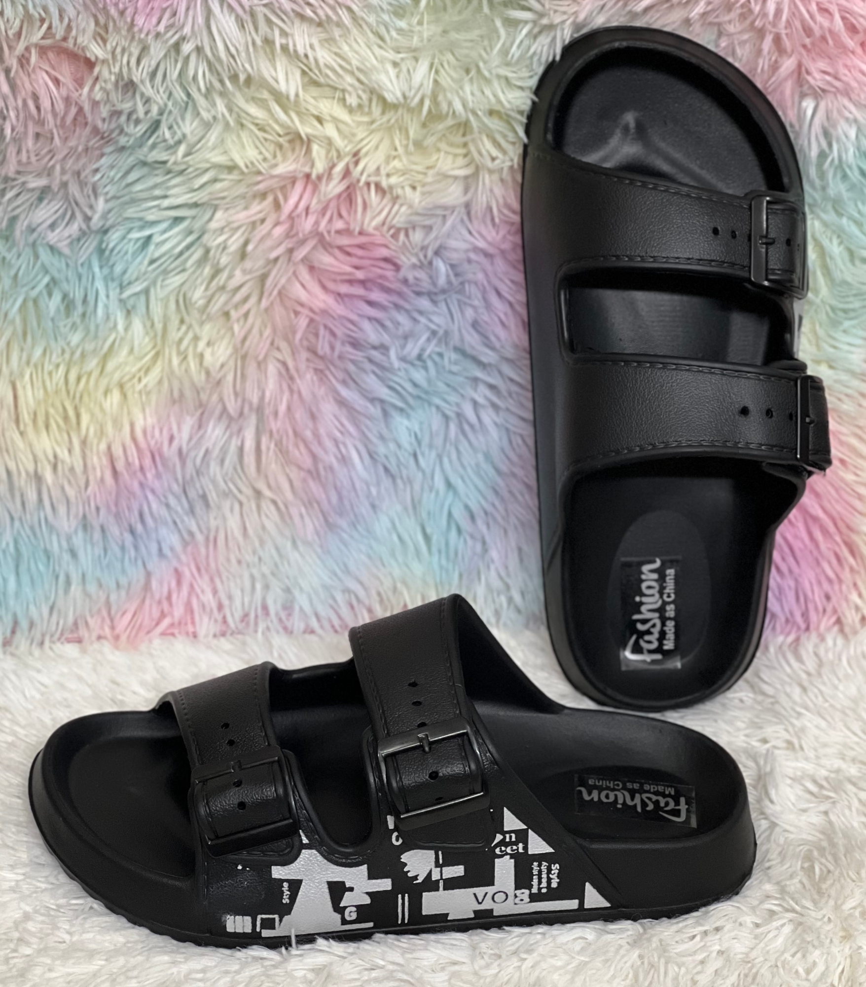 Picture of New Premium Super Comfortable StreetPrint Arizona Adjustable Buckle Slides Sandal