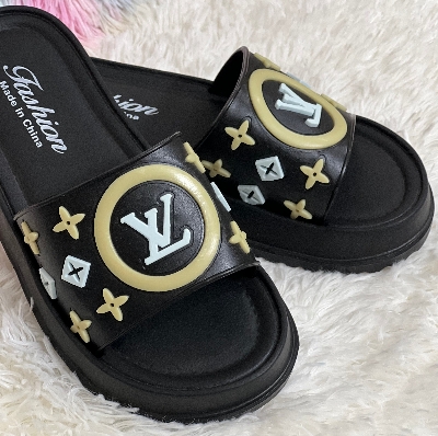 Picture of Girls LV Lightweight EVA Platform Slippers | Premium Silicone Designer Upper