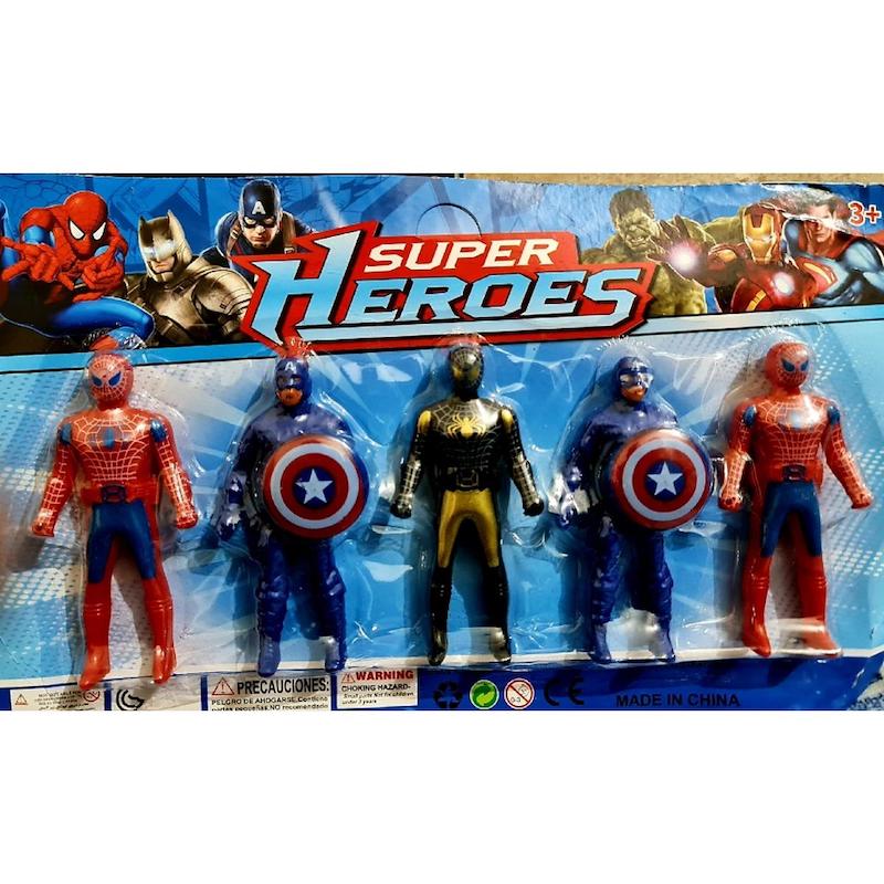 Picture of Avengers 4 Super Hero Toy Set iron man hulk Spider-Man thanos captain america(5pcs)