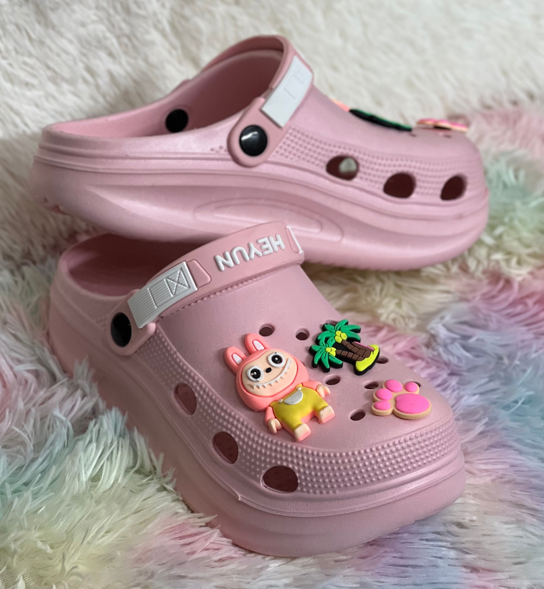 Picture of New Premium EVA Thick-Sole Comfort Lightweight Soft Cushion Slip-On Shoes Clogs Sandals with Cute Decorative Charms