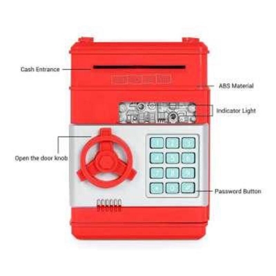 Picture of Atm Password Piggy Bank Cash Coin Can Auto Scroll Paper Money Saving Box Gift For Kids - Multicolor