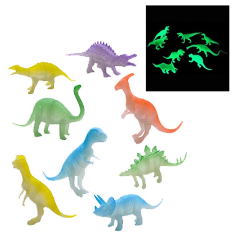 Picture of 7 Pcs Radium Glow Dinosaur Dino World  Figure Toys For Kids