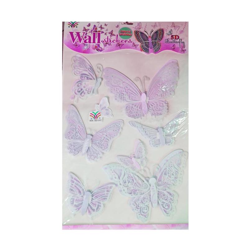 Picture of 6 Pcs Radium  3D Double Wings Butterfly Wall Stickers