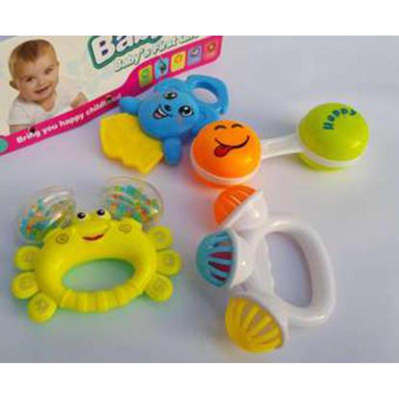 Picture of 4Pcs Baby Rattles Teether Set Toys For Newborn Baby Boys And Girls - Multicolor