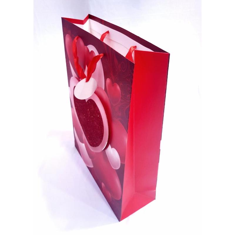 Picture of 3D Paper Gift Bag 16"x12"x4.5"birthday marriage Day valentine Day all occasion gift - Zipper Bag