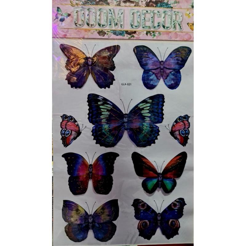 Picture of 3D Butterfly Wall Sticker double win multi colour