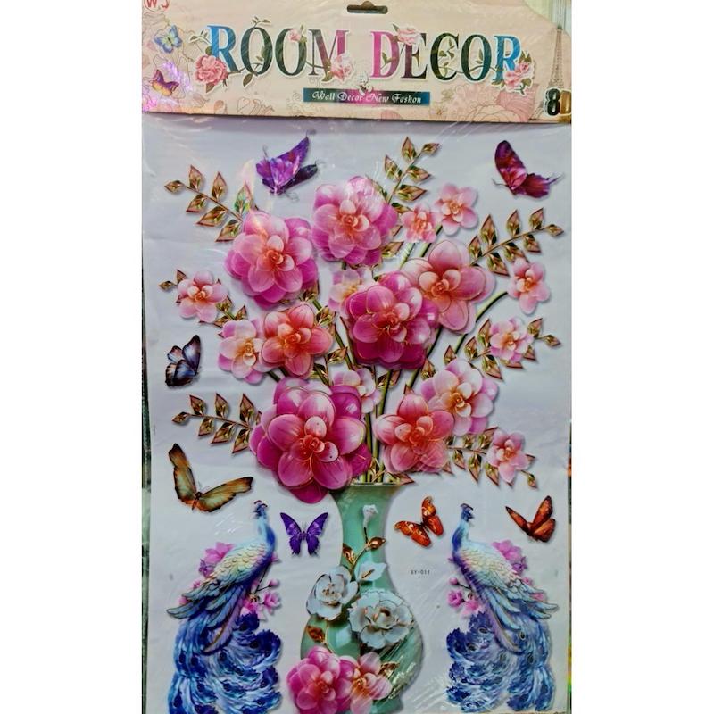 Picture of 3D  Wall Sticker flower flower vase but double win multi colour - Sticker - Sticker