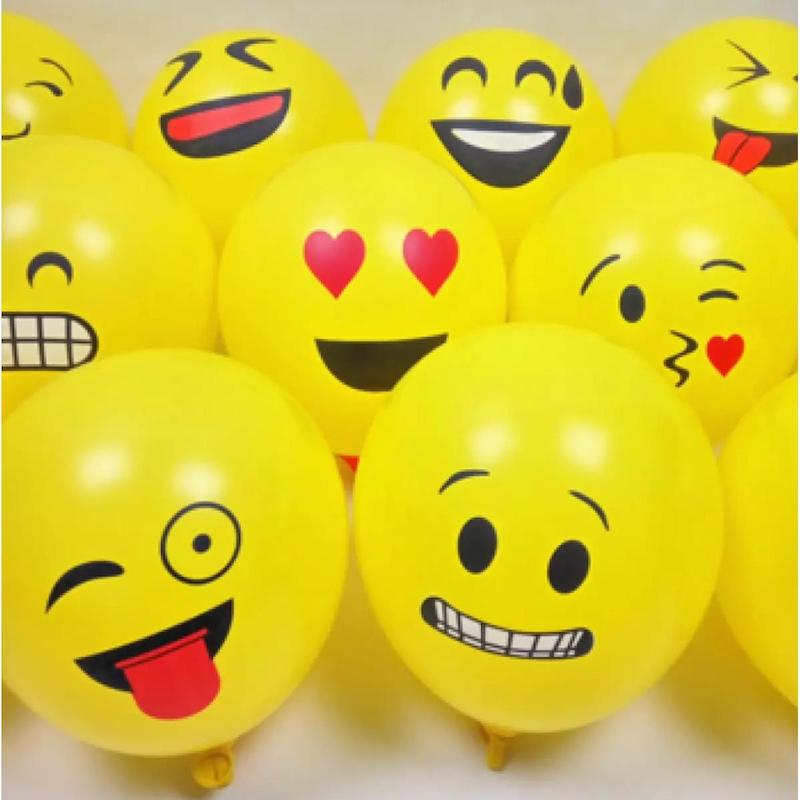 Picture of 20 Piece Emoji Balloon Happy Birthday Balloons