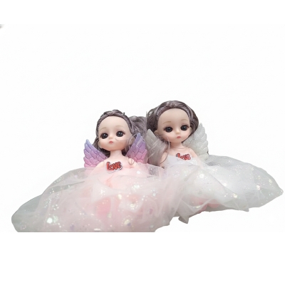 Picture of 16 cm real eye barbie doll.four colour pink purple majada red.