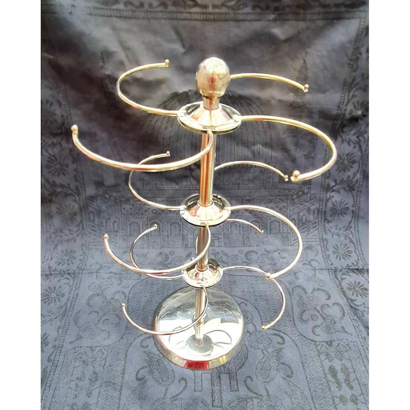 Picture of [Theft Stan  The Connection Rotating Display Stand Bangle Stand decor ( Churi Alna) Rotating Churi Stand stainless steel Bangle Organizer Jewelry Display Stand Bangle Stand decor Churir Alna  Twelve Stick Curi  Stand