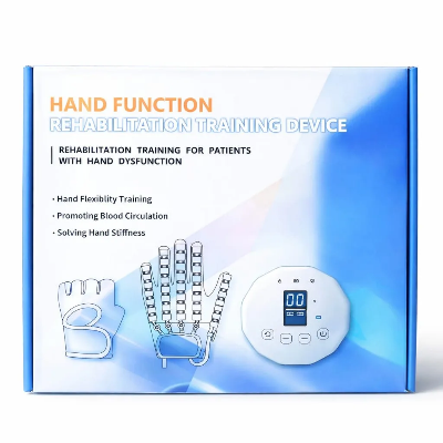 Picture of Finger and hand function rehabilitation trainer robots rehab gloves recovery exercise equipment for cerebral palsy arthritis stroke hemiplegia patient (S, Left Hand)