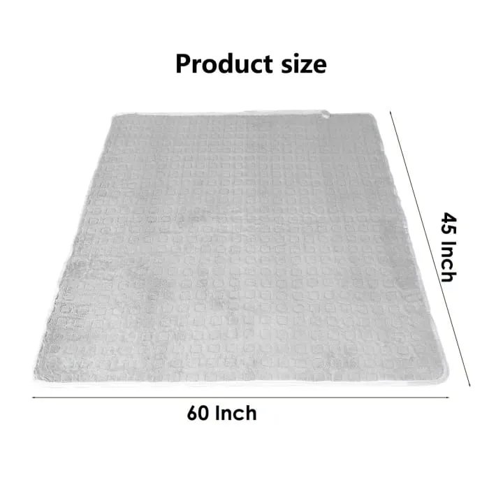 Picture of Electric Bed Warmer - Electric Under Blanket - Single Bed Size (60inch x 32 inch) with 3 Heat Settings & Dual Safety Feature with Over Heat Protection - Color: Light Ash