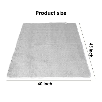 Picture of Electric Bed Warmer - Electric Under Blanket - Single Bed Size (60inch x 32 inch) with 3 Heat Settings & Dual Safety Feature with Over Heat Protection - Color: Light Ash