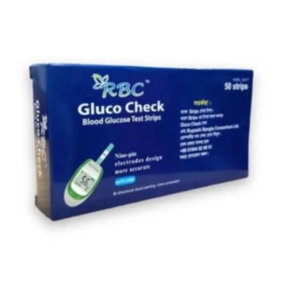 Picture of RBC Gluco Check Blood Glucose Test Strip 25 & 50 PCS Not Machine