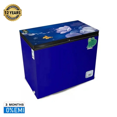 Picture of VISION Glass Door Chest Freezer RE-150 Liter Blue Flower 