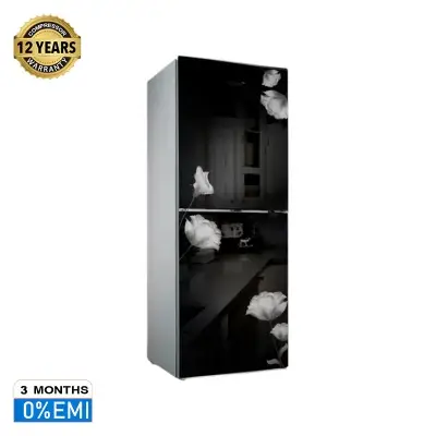 Picture of VISION Glass Door Top Mount Refrigerator RE-262 Liter Mirror Purple Flower