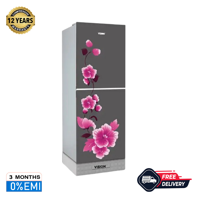 Picture of VISION Glass Door Refrigerator RE-180 Liter  Mirror Iris Top Mount