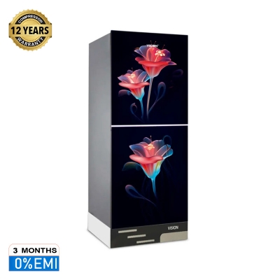 Picture of VISION Glass Door Refrigerator RE-216 Liter Sun Glory Bottom Mount