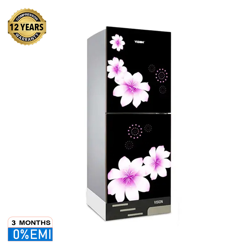 Picture of VISION Glass Door Refrigerator RE-262 Liter Mirror White Purple Top Mount