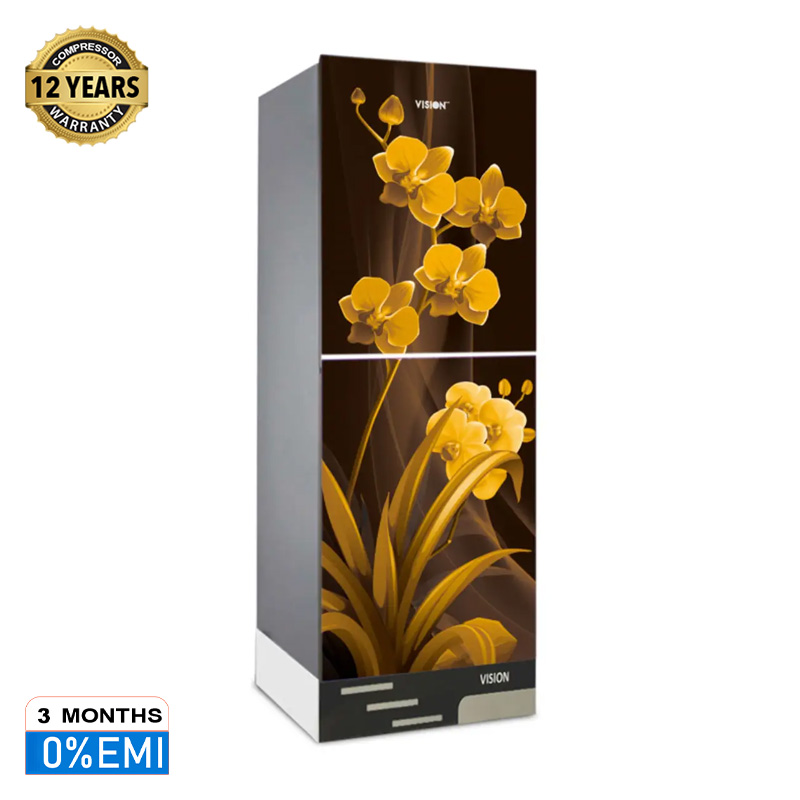 Picture of  VISION Glass Door Refrigerator RE-238 Liter Pansy Fancy Bottom Mount 
