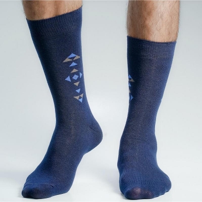 Picture of Swan Long Socks For Men  (Navy Blue)