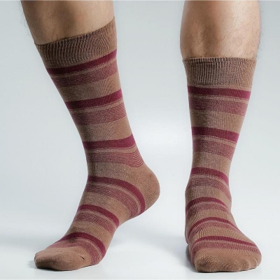 Picture of Swan Long Socks For Men  (Brown)