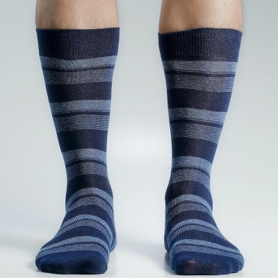 Picture of Swan Long Socks For Men  (Navy Blue)